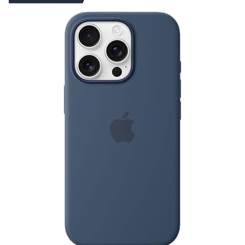 Apple Blue iPhone Case Silicone Minimalist Design